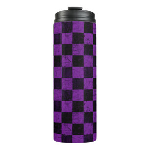 Bouteilles Isothermes Vérifications rustiques, violet et noir