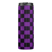 Bouteilles Isothermes Vérifications rustiques, violet et noir (Dos)