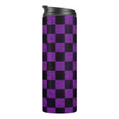 Bouteilles Isothermes Vérifications rustiques, violet et noir (Tourné sur la droite)