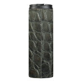 Bouteilles Isothermes Véritable alligator noir texture cuir, gros plan  (Dos)