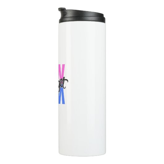 Bouteilles Isothermes Véritable Legit Wow Maman Imprimer (rose et bleu) (Tourné sur la droite)