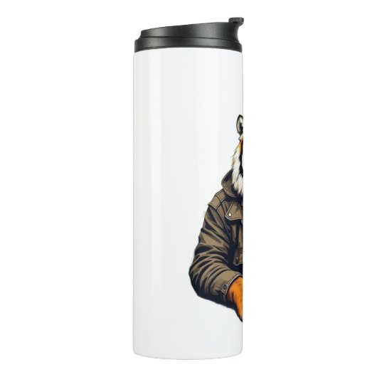 Bouteilles Isothermes Verre de bière de tigre cool - Unique Design anima (Tourné sur la gauche)