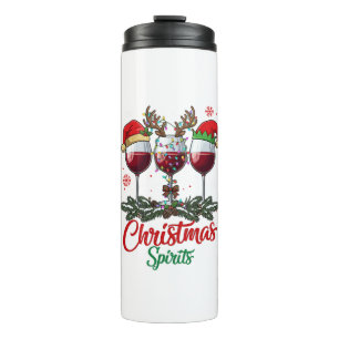 Bouteilles Isothermes Verres à vin Esprits de Noël Renne Andouillers Pi