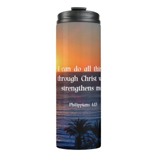 Bouteilles Isothermes verset biblique, Philippiens 4:13, (Devant)