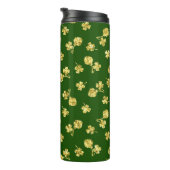 BOUTEILLES ISOTHERMES VERT AVEC PARTIES SCINTILLANT D'OR RESSORT SHAMROC (Tourné sur la droite)