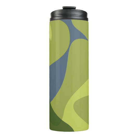 Bouteilles Isothermes Vert, cool, tendance, formes ondulées modernes (Devant)