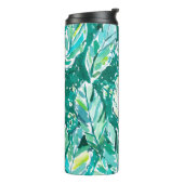 Bouteilles Isothermes Vert de JUNGLE de FEUILLE de BANANE tropical (Tourné sur la gauche)