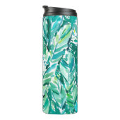 Bouteilles Isothermes Vert de JUNGLE de FEUILLE de BANANE tropical (Tourné sur la droite)