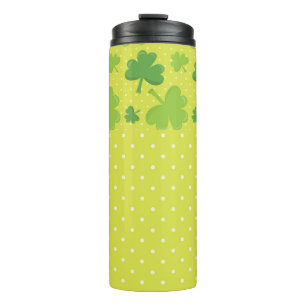 BOUTEILLES ISOTHERMES VERT DE LIME AVEC SHAMROCKS CELTIQUES IRLANDAIS VE