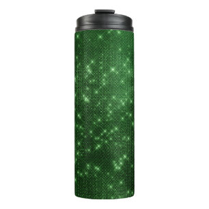 Bouteilles Isothermes Vert émeraude diamanté à paillettes