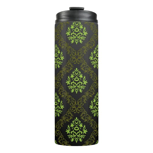 Bouteilles Isothermes Vert floral de papier peint (Devant)