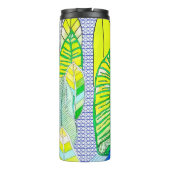 Bouteilles Isothermes Vert Jaune mignon Moderne Tropical Boho Feuille (Dos)