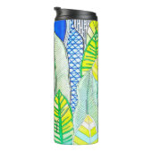 Bouteilles Isothermes Vert Jaune mignon Moderne Tropical Boho Feuille (Tourné sur la droite)