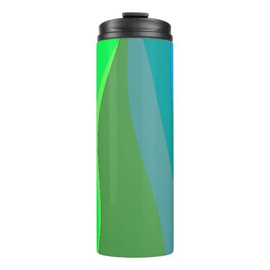 Bouteilles Isothermes Vert super Et Bleu Art Abstrait 305 (Devant)