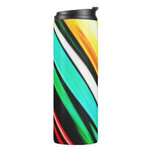 Bouteilles Isothermes Vert Violet Et Jaune Abstrait 609