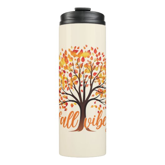 Bouteilles Isothermes Vibes d'automne - Cosy Fall Tree (Devant)