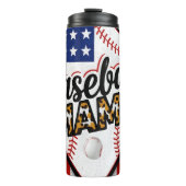 Bouteilles Isothermes Vibes de baseball patriotique (Devant)