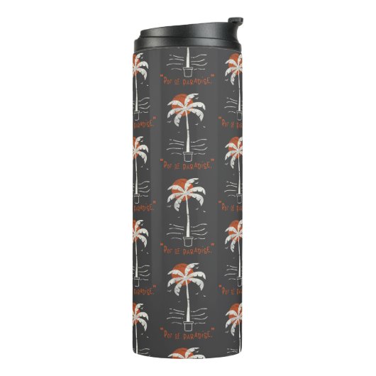Bouteilles Isothermes Vibes de plage Tropical Palm Tree Summer Sun Retro (Tourné sur la gauche)