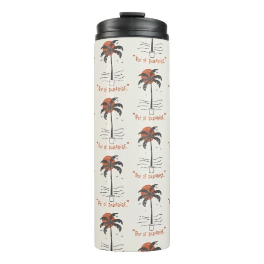 Bouteilles Isothermes Vibes de plage Tropical Palm Tree Summer Sun Retro (Devant)