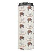 Bouteilles Isothermes Vibes de plage Tropical Palm Tree Summer Sun Retro (Dos)
