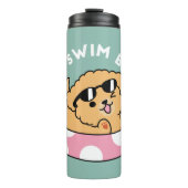 Bouteilles Isothermes Vibes d'été Chien - Chiot flottant avec lunettes d (Devant)