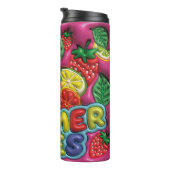 Bouteilles Isothermes Vibes d'été de tombeurs gonflés 3D avec des fruits (Tourné sur la droite)