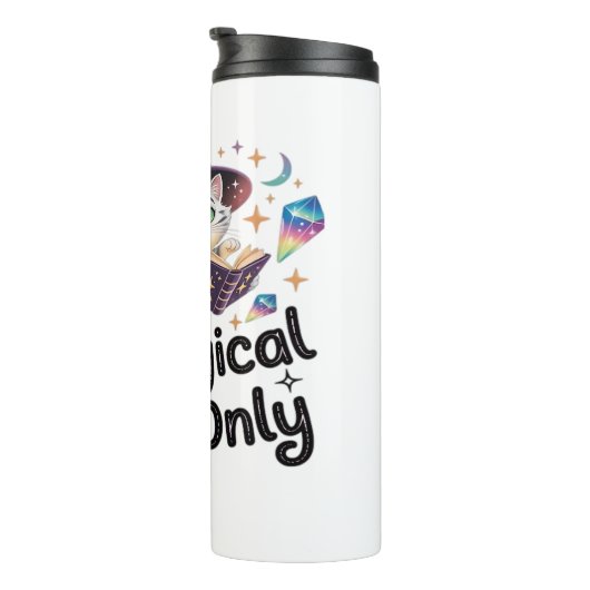 Bouteilles Isothermes Vibes Méowgiques Uniquement, Chat Kawaii Witch Flo (Tourné sur la droite)