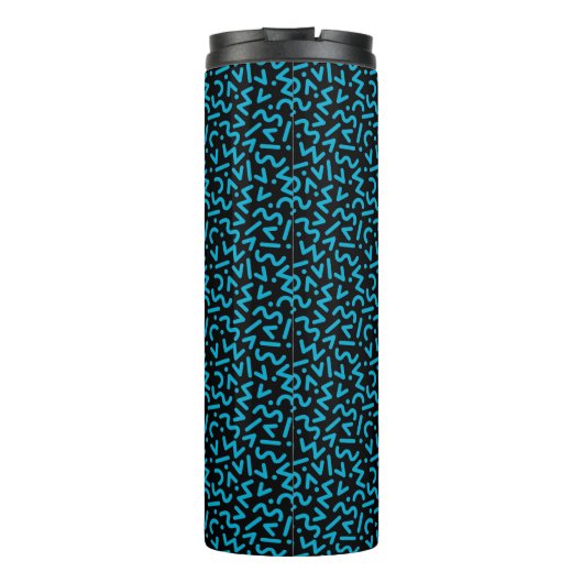 Bouteilles Isothermes Vibes Retro Monogram Neon Blue 80s (Dos)