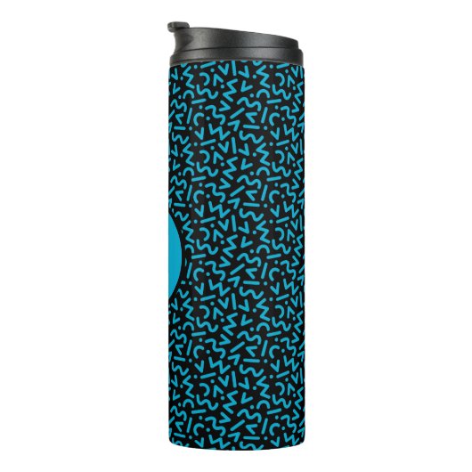Bouteilles Isothermes Vibes Retro Monogram Neon Blue 80s (Tourné sur la droite)