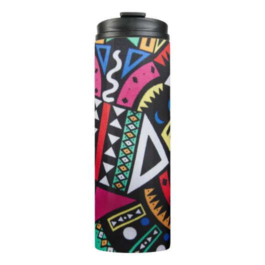 Bouteilles Isothermes Vibrant Afro-Centric Geometric Pattern – Bold Trib (Devant)