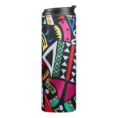 Bouteilles Isothermes Vibrant Afro-Centric Geometric Pattern – Bold Trib (Tourné sur la gauche)