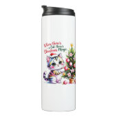 Bouteilles Isothermes Vibrant Christmas Cat - Cute Pet Parent Accessory (Tourné sur la droite)