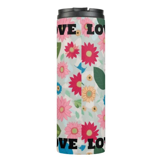 Bouteilles Isothermes Vibrant Floral Garden Seamless Pattern - Cheerful (Dos)