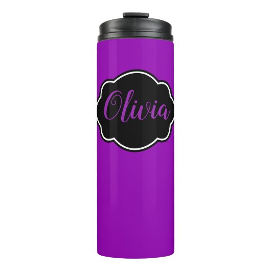 Bouteilles Isothermes Vibrant, Gras Fuchsia Purple Personnalisé (Devant)