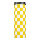 Bouteilles Isothermes Vibrant Jaune et blanc À damiers échecs Retro (Dos)