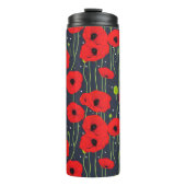Bouteilles Isothermes Vibrant Modern Red Poppies Pattern Art (Devant)