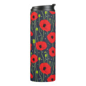 Bouteilles Isothermes Vibrant Modern Red Poppies Pattern Art (Tourné sur la gauche)