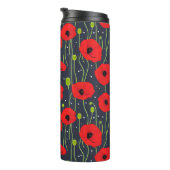 Bouteilles Isothermes Vibrant Modern Red Poppies Pattern Art (Tourné sur la droite)