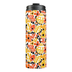 Bouteilles Isothermes Vibrant Retro Christian Floral Typographie