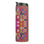 Bouteilles Isothermes Vibrant rose orange Abstrait Motif Kaleidoscope (Tourné sur la droite)