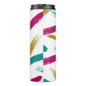 Bouteilles Isothermes Vibrant Strokes,Teal, Magenta & Mustard pattern (Dos)