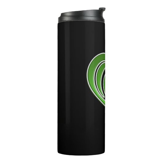 Bouteilles Isothermes Vibrations Amour Musical Coeur Vert Musique Note D (Tourné sur la gauche)