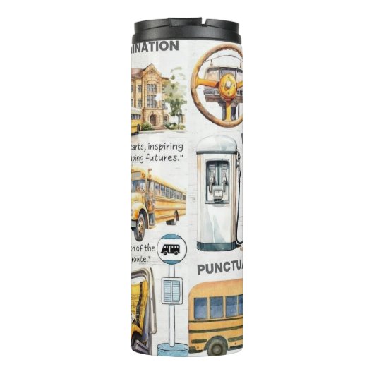 Bouteilles Isothermes Vie du conducteur de bus scolaire (Dos)