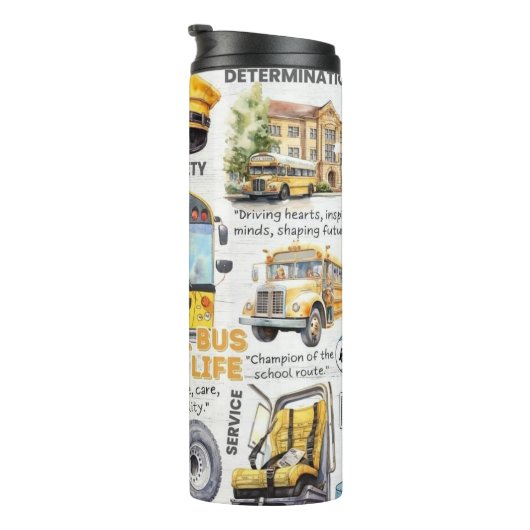 Bouteilles Isothermes Vie du conducteur de bus scolaire (Tourné sur la droite)