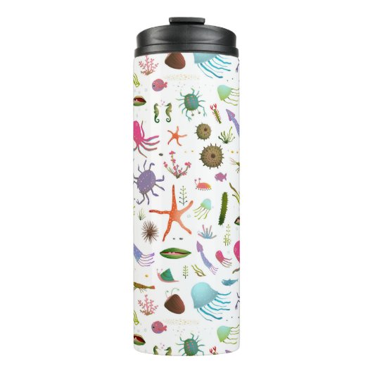 Bouteilles Isothermes Vie marine colorée (Devant)