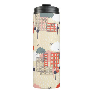 Bouteilles Isothermes Vie urbaine : Motif sans couture