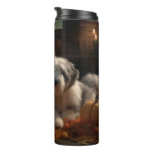 Bouteilles Isothermes Vieux anglais Sheepdog Chiot Chiot Automne Citroui (Tourné sur la droite)