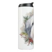 Bouteilles Isothermes Vieux anglais Sheepdog Christmas Wreath Festive Pu (Tourné sur la gauche)