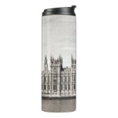 Bouteilles Isothermes Vieux Londres, noir et blanc. (Tourné sur la gauche)