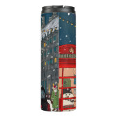 Bouteilles Isothermes Ville de Noël de Londres d'inspiration rétro (Dos)